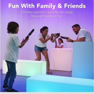 Rechargeable Laser Tag Set - Black, Red, Blue